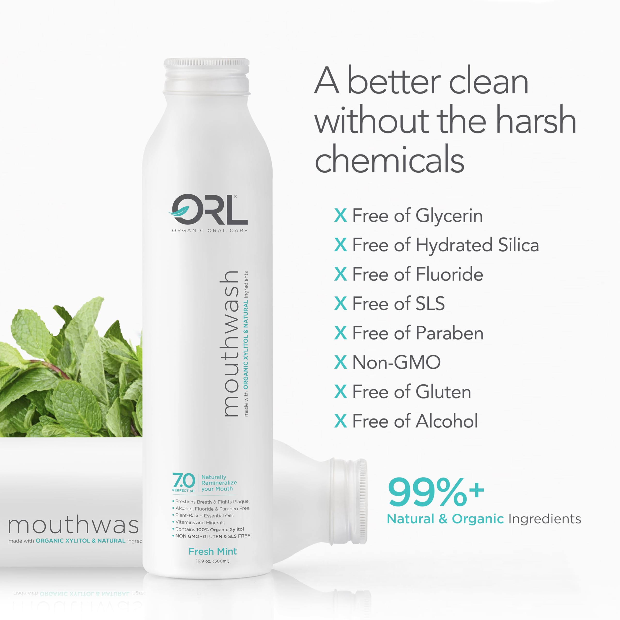 Orl formule sans fluor et sans alcool, ingrédients naturels.