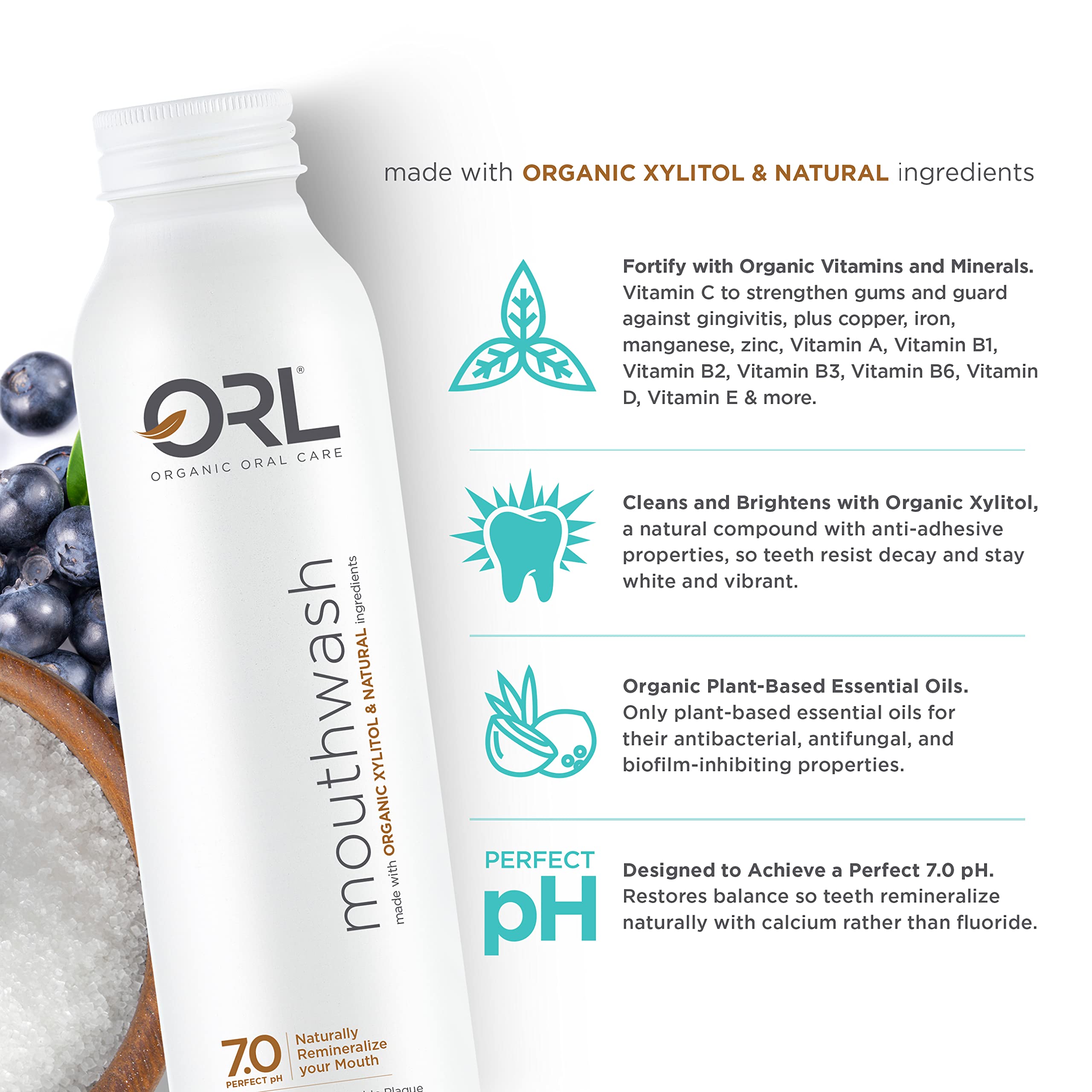 ORL ph7-0 équilibre buccal promu par la formule adaptée.