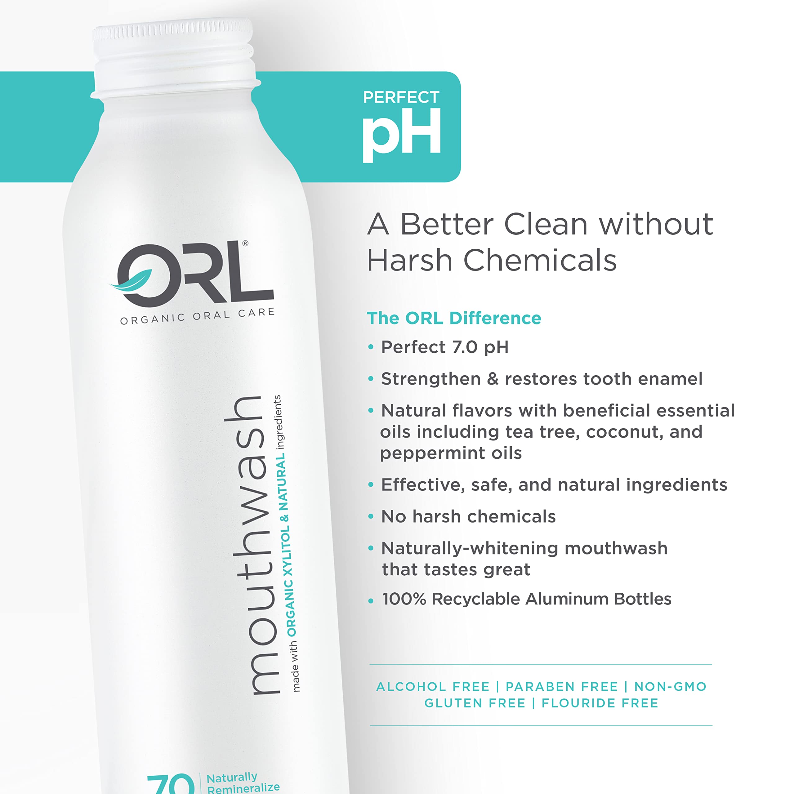 ORL xylitol bio blanchissant les dents et soutient les gencives.