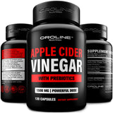 Gélules ACV OroLine Nutrition en bouteille, sans goût et faciles à avaler.