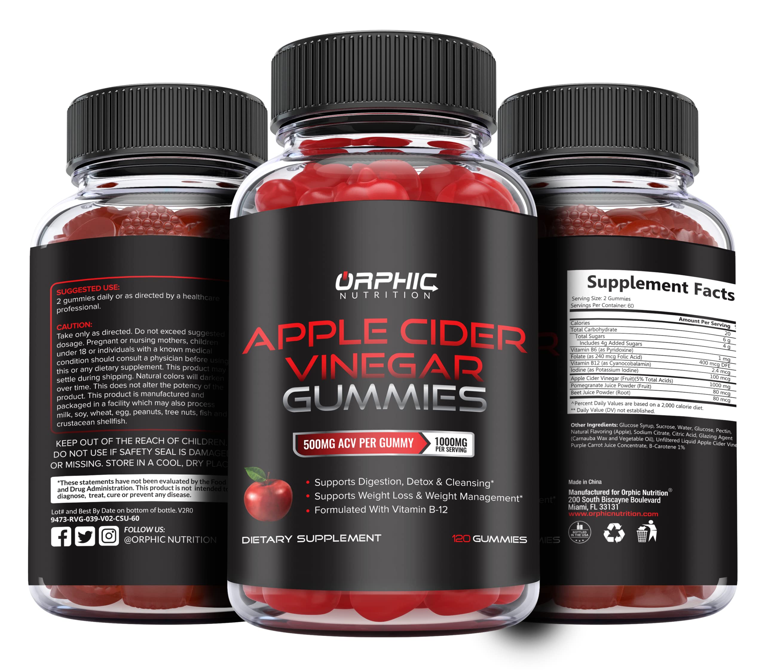Gommes Orphic Nutrition Contrôle Appétit – collations faciles et appétit maîtrisé.