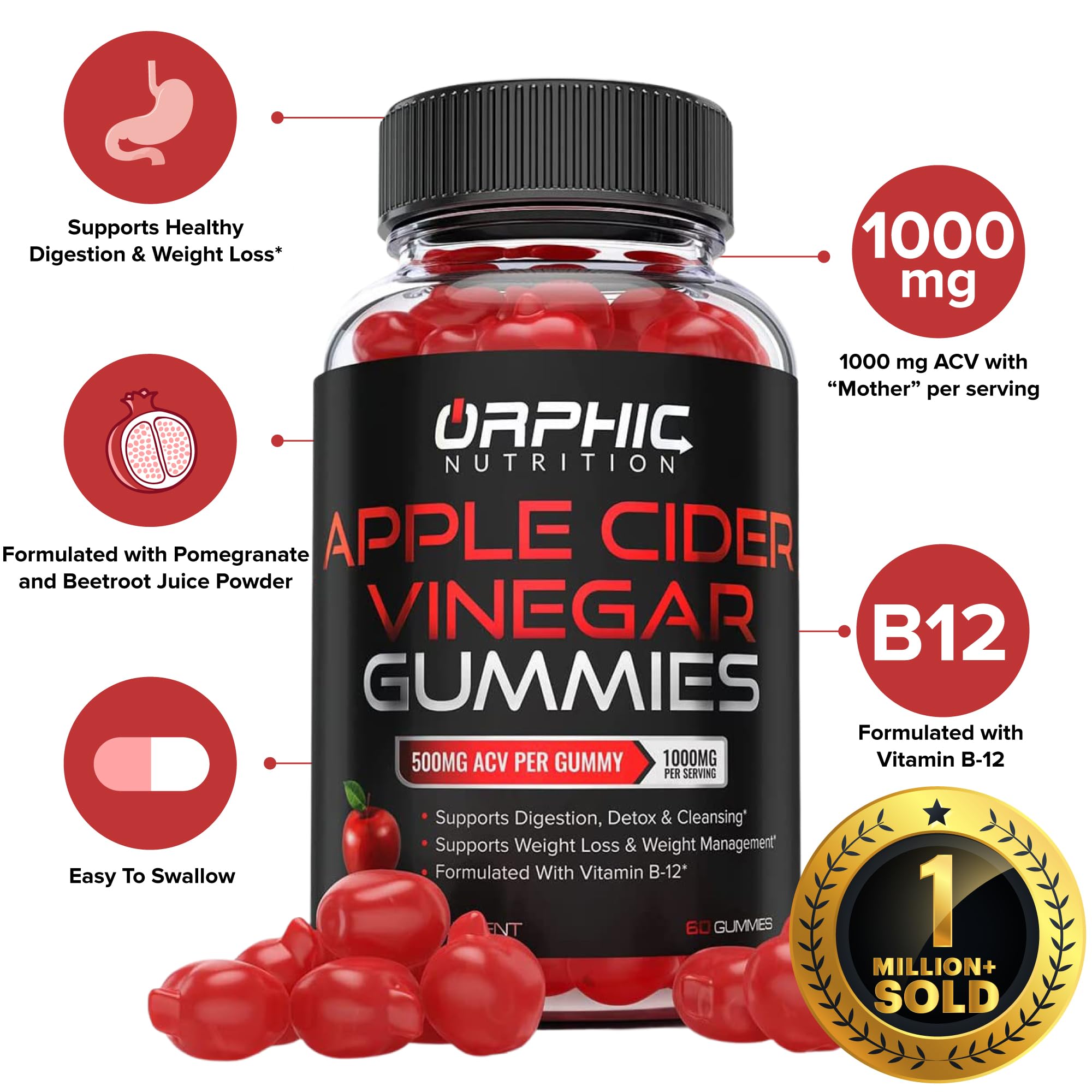 Gommes Orphic Nutrition Détox – goût fruité et soutien détox en douceur.