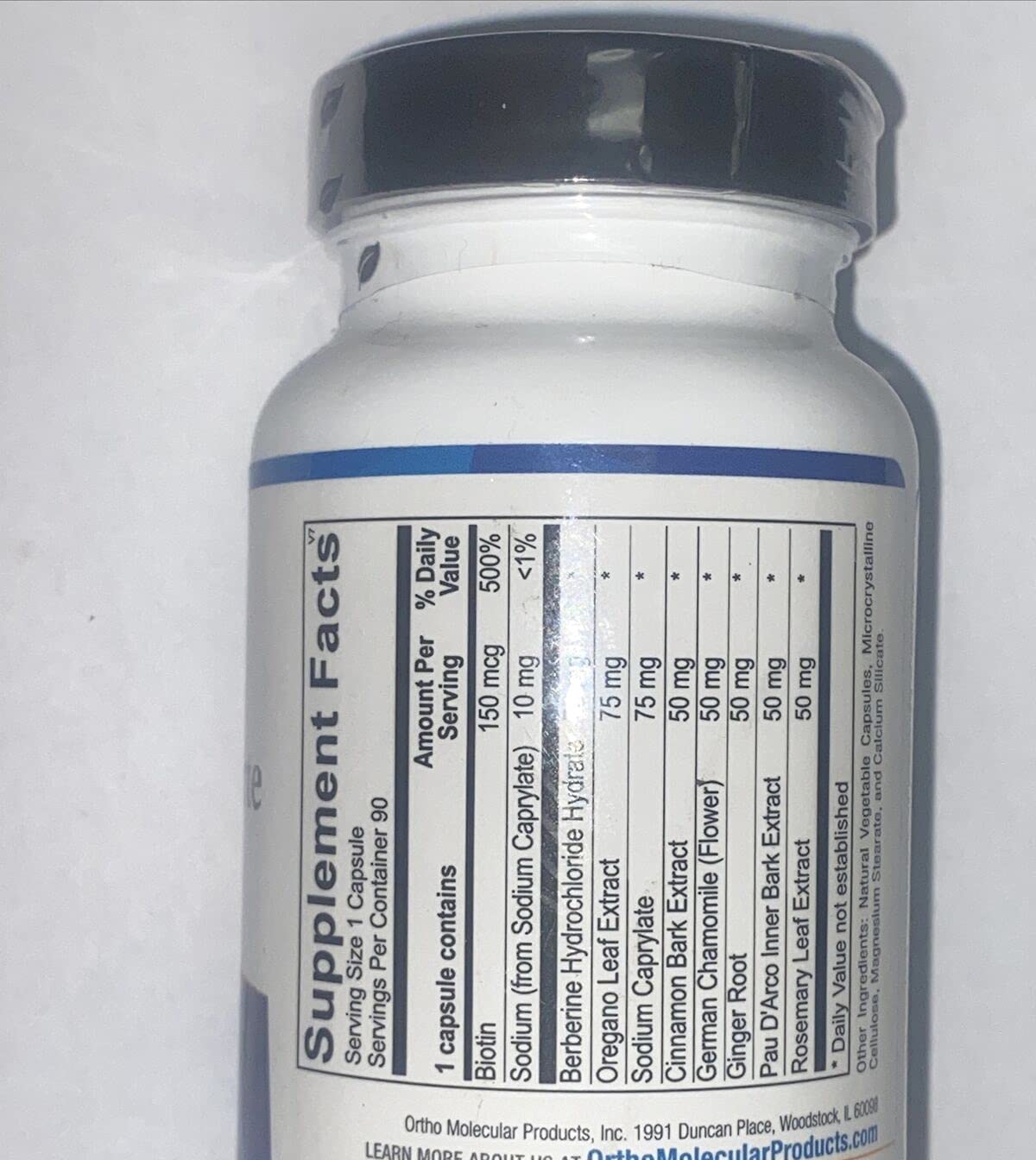 Ortho Molecular 5A Candicid Forte — extraits botaniques soutenant le bien-être digestif.