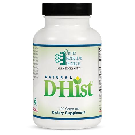 Ortho Molecular Natural D-Hist – bouteille de compléments prête à l’emploi pour le soutien respiratoire.