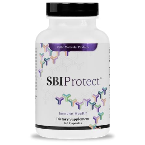 Ortho Molecular SBI Protect, bouteille de capsules, soutien possible de l'immunité muqueuse