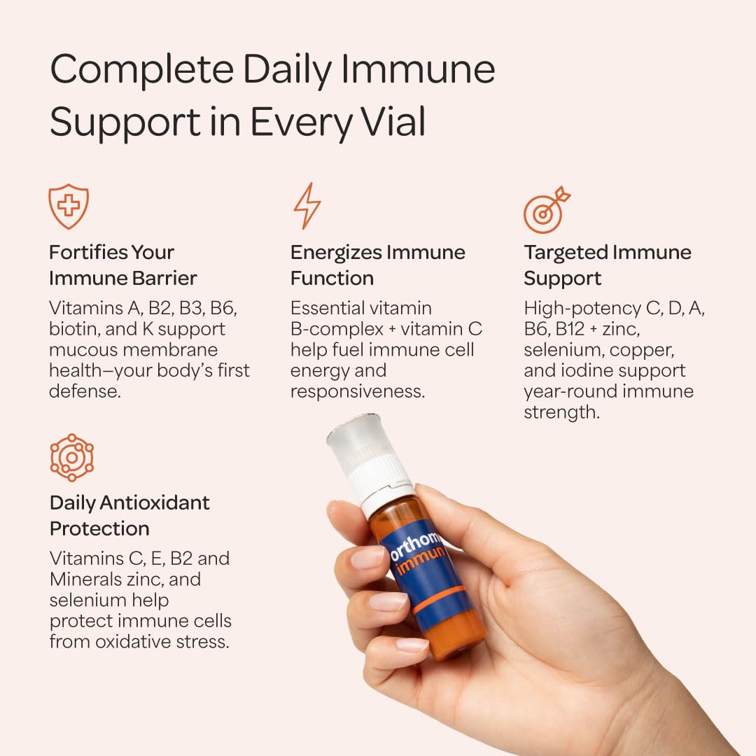 Orthomol Immun gélules et comprimés, prise simple dans votre routine.