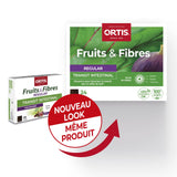Ortis Fruits et Fibres Régulier gros plan sur les ingrédients naturels et leur simplicité
