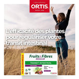 Ortis Fruits et Fibres Régulier 45 cubes présentation, pratique à emporter.