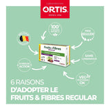 Ortis Fruits et Fibres Régulier 45 cubes tamarin et figue, expérience fruitée et riche.