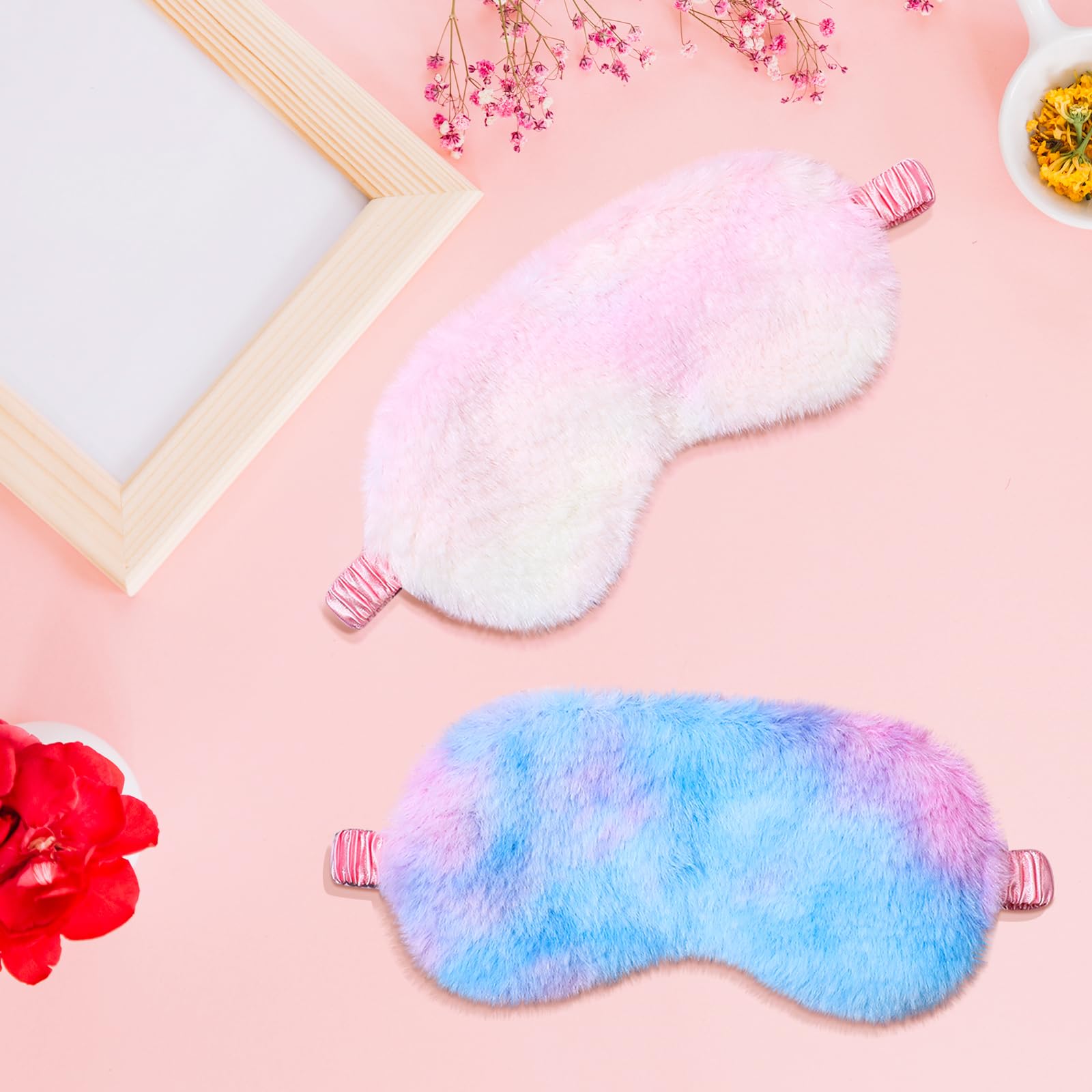 Ensemble coloré Oruola masques yeux arc-en-ciel, idéal pour voyages et camping