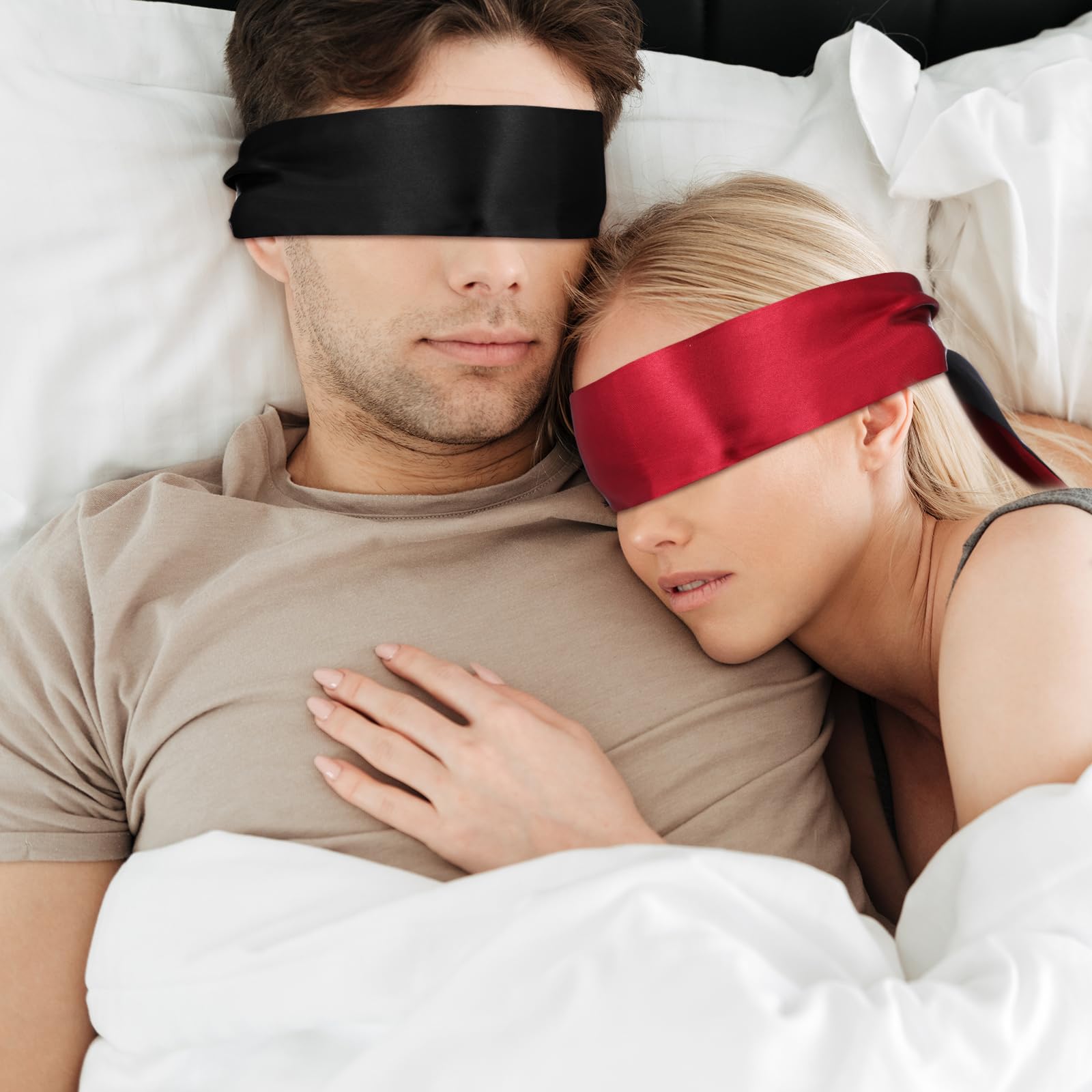 Idéal pour voyage et moments de détente: masque pratique.