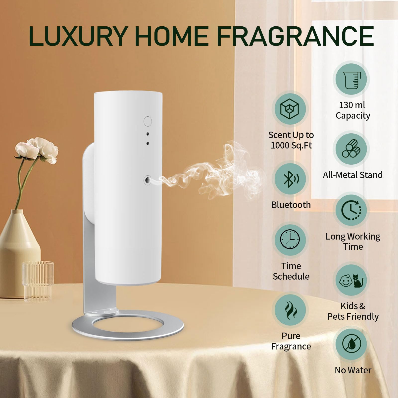 OScentPro diffuseur sans eau dans une chambre, diffusion discrète.