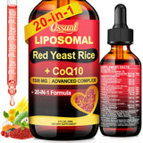 Ossual riz rouge liposomal CoQ10 versement — soutien potentiel d'énergie quotidien.