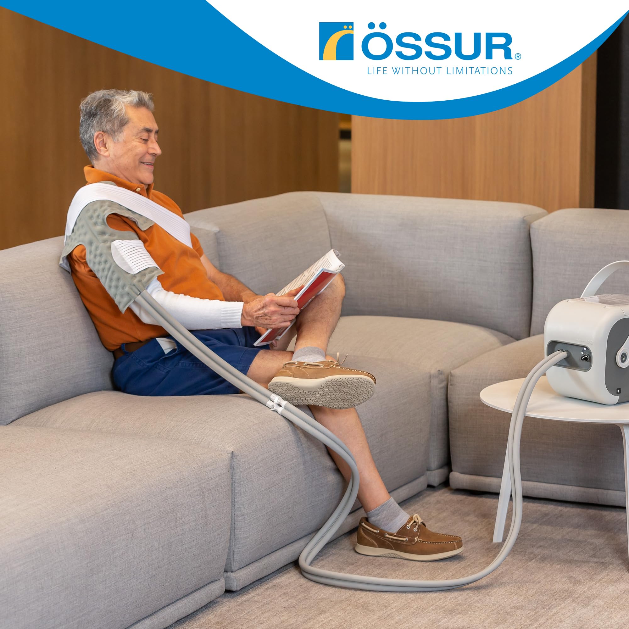 Ossur Cold Rush tuyaux de cryothérapie pour un refroidissement ciblé.