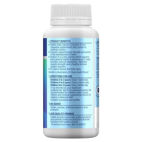 Flacon Ostelin Calcium D3 pour enfant, prise simple.