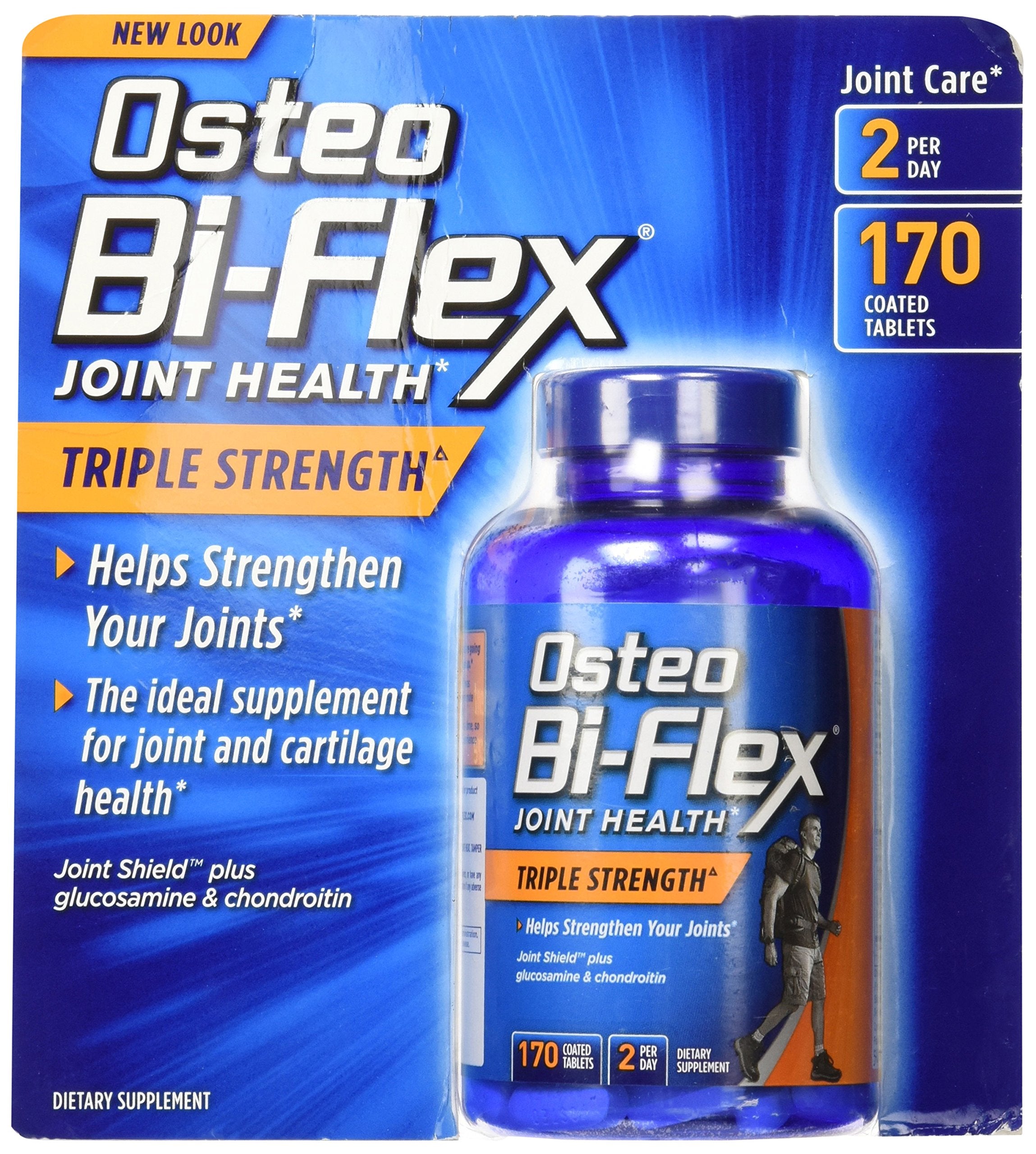 Osteo Bi-Flex: capsules triple-force dans flacon 170 prêt à l’emploi.