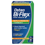 Osteo Bi-Flex: bouteille de 80 comprimés glucosamine et curcumine pour le soutien articulaire.