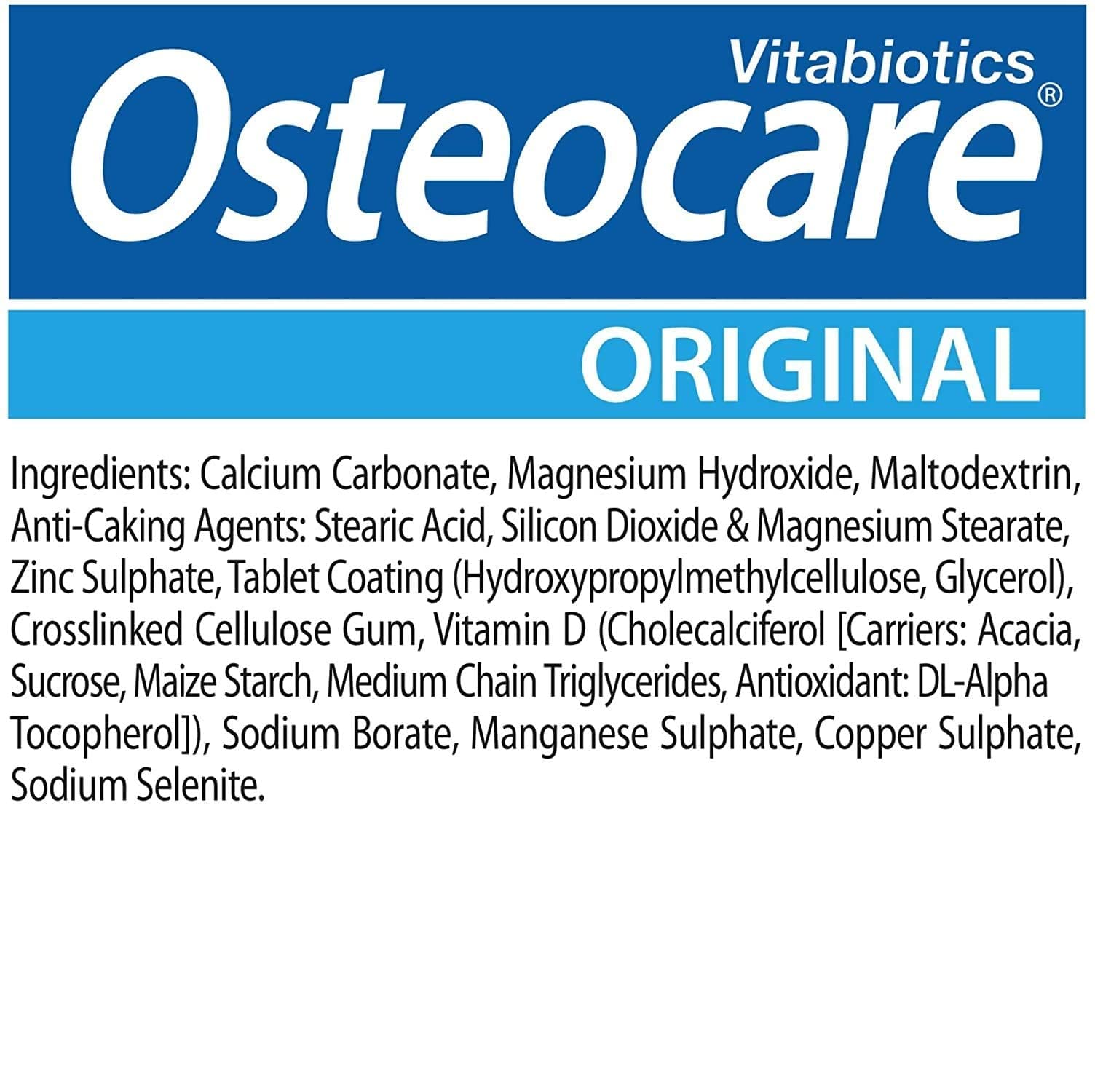 Osteocare emballage-boîte pratique et facile à ranger pour une utilisation quotidienne.