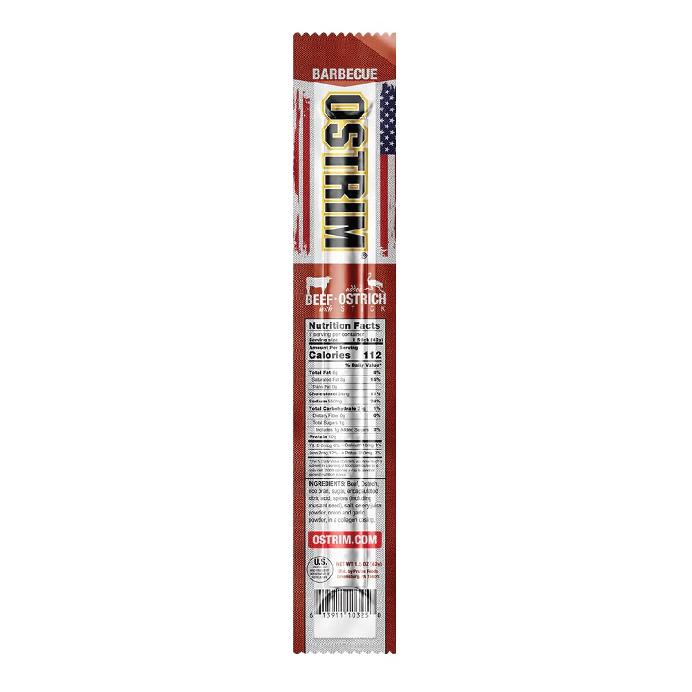Ostrim jerky saveur barbecue texture tendre fumée légère