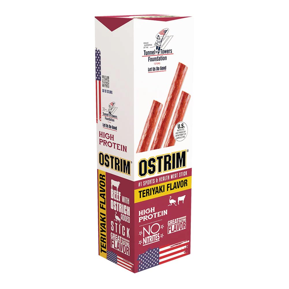 Ostrim Teriyaki boeuf et autruche, batonnets emballage prêt à déguster