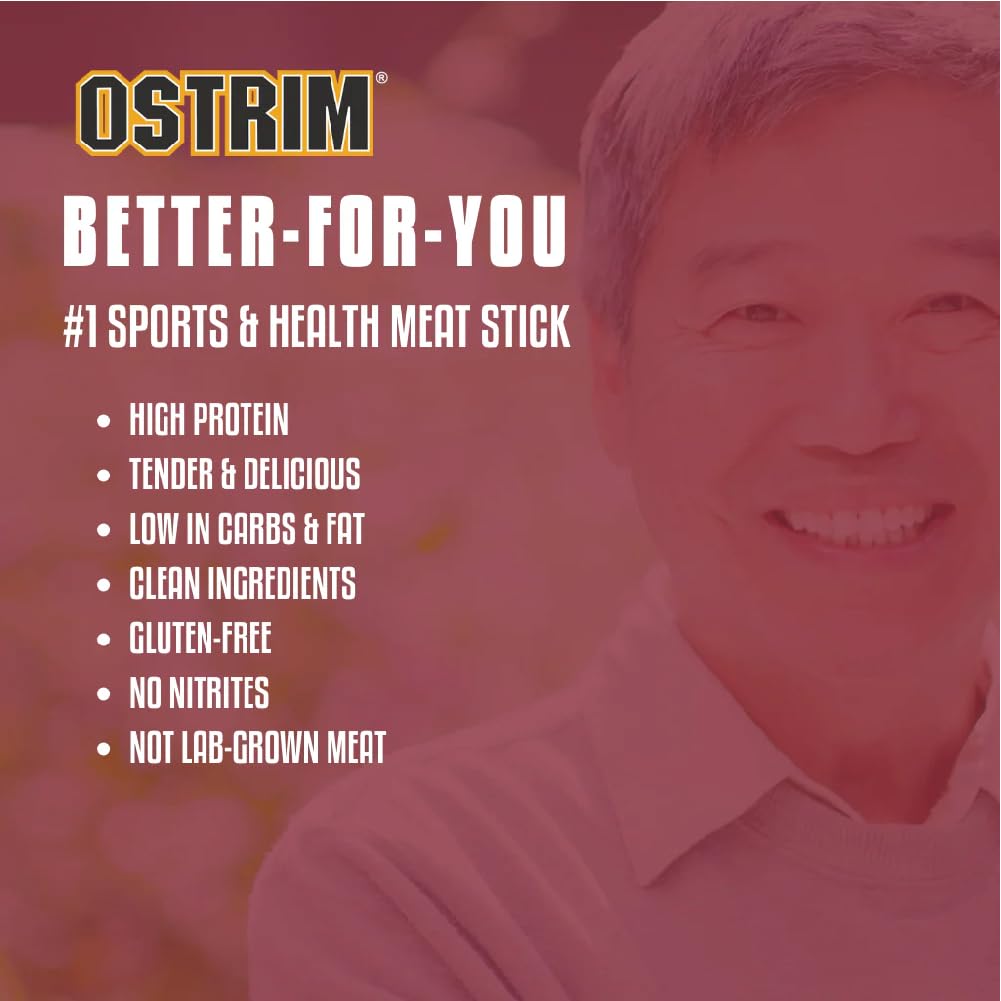 Ostrim Teriyaki boeuf et autruche, paquet ouvert snack protéiné