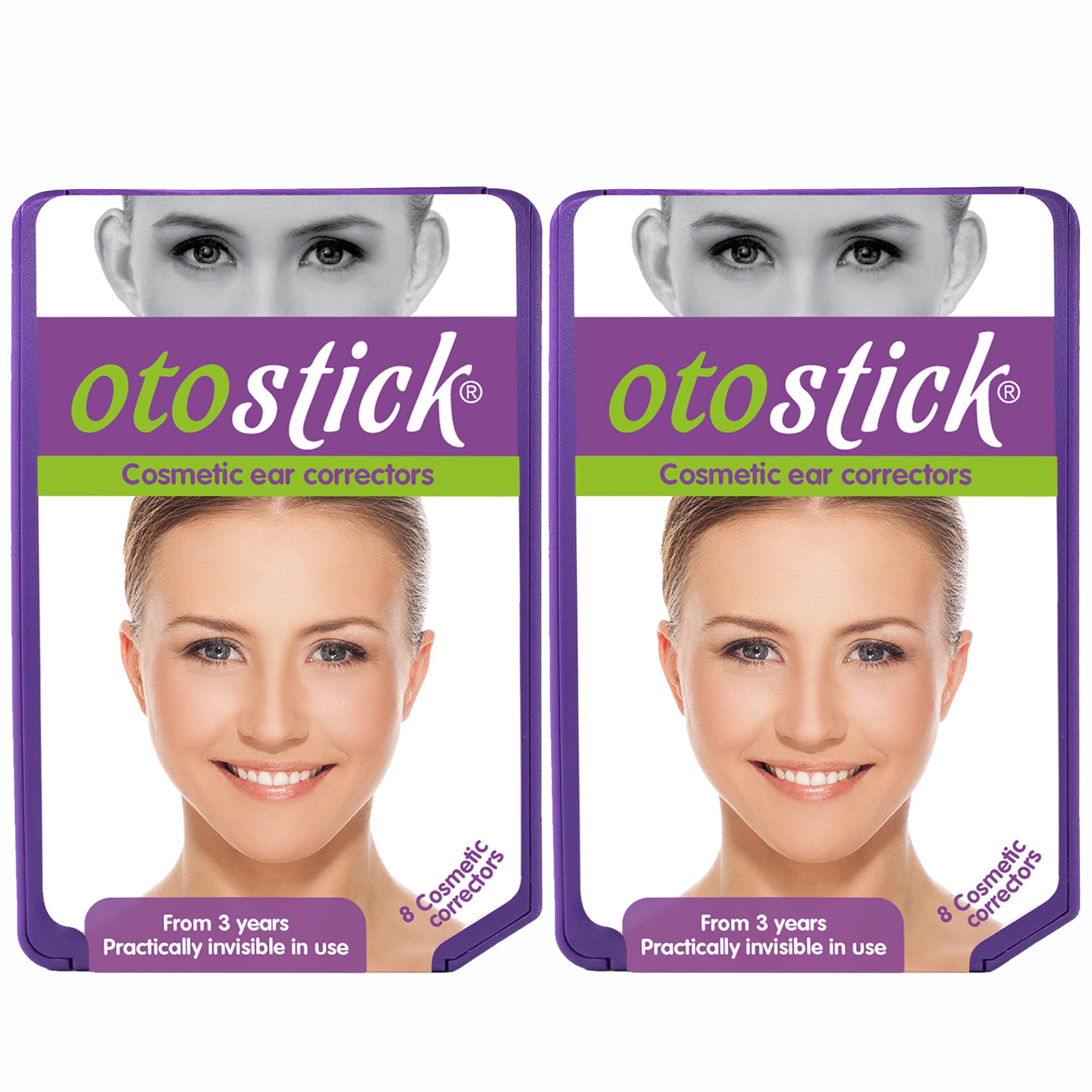 Otostick ensemble 2-pack de 8 correcteurs pour correction discrète des oreilles.