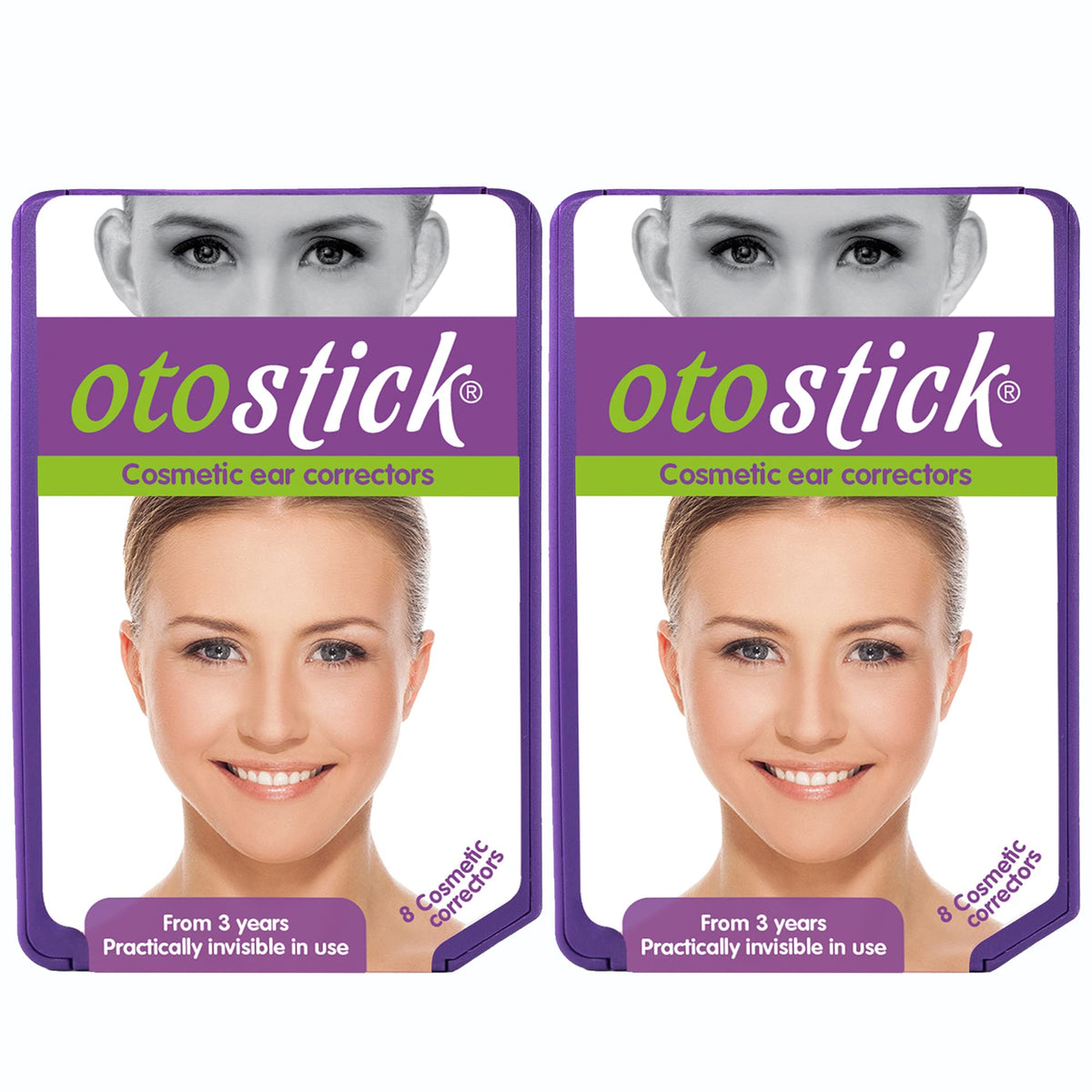 Otostick ensemble 2-pack de 8 correcteurs pour correction discrète des oreilles.
