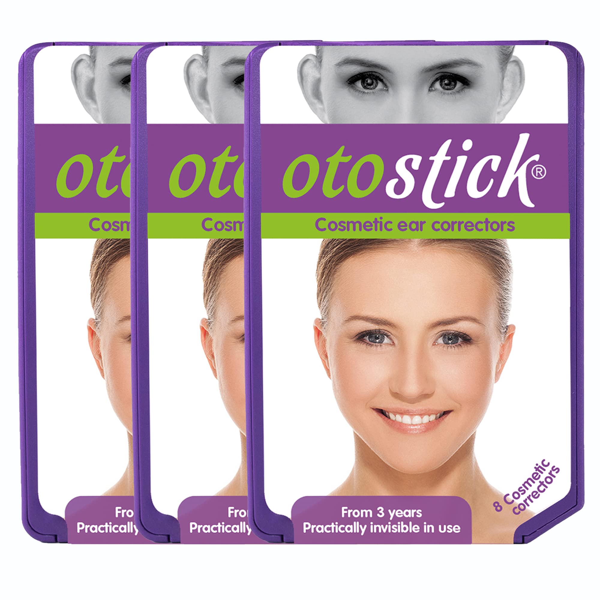 Otostick triple-pack 8 patchs, solution discrète pour corriger les oreilles saillantes sans chirurgie.