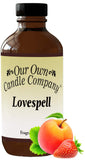 Our Own Candle Company Lovespell flacon-diffuseur 2oz pour diffusion homogène en salon.