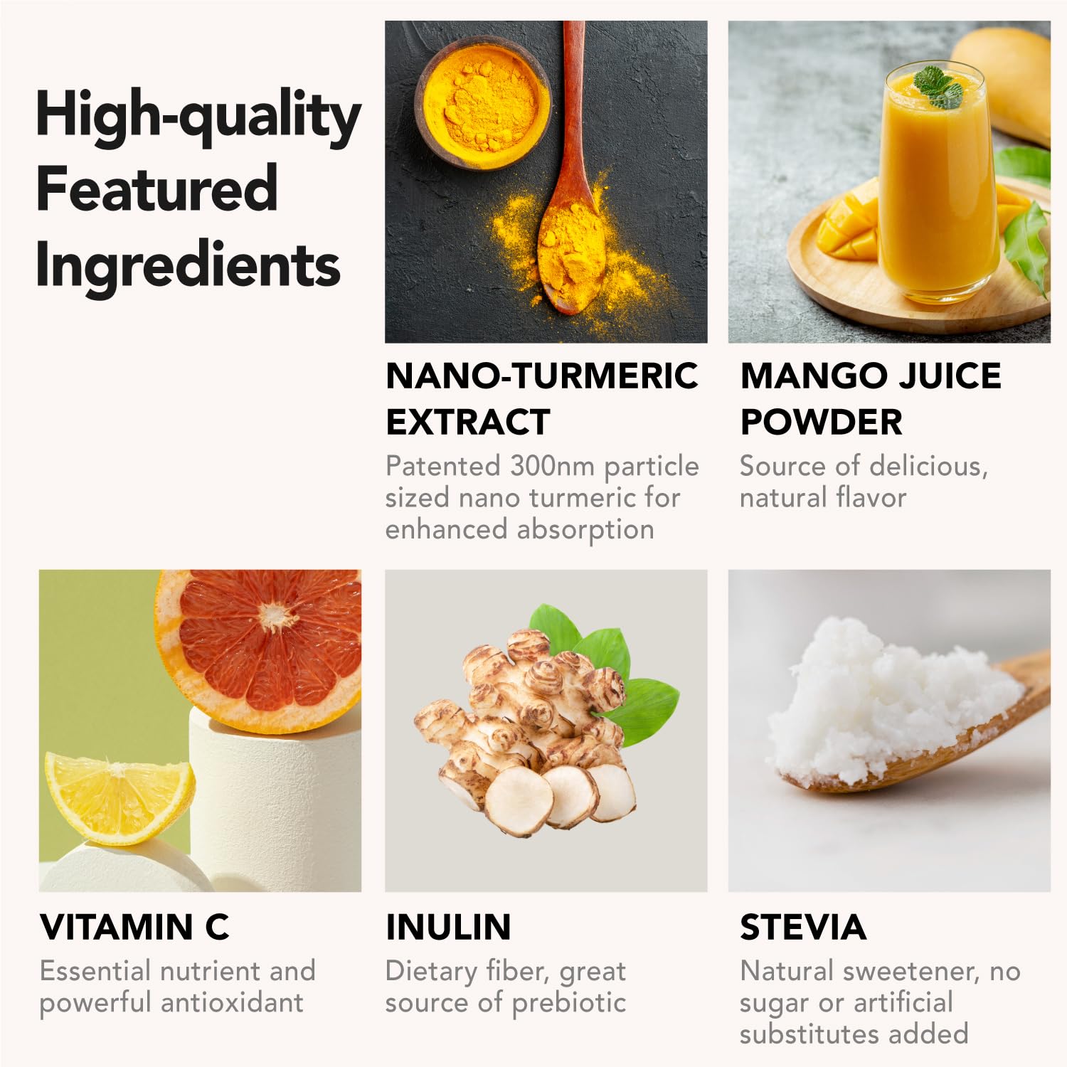 OurJrney arôme mango-turmeric, dégustation agréable en tout lieu.