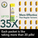 OurJrney sachet nano-turmeric-mango, préparation rapide en déplacement.