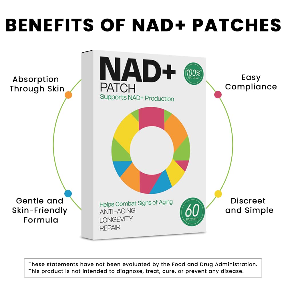 Patchs OUROZO NAD+ Comfort sur peau douce pour une utilisation quotidienne.