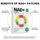 Patchs OUROZO NAD+ Comfort sur peau douce pour une utilisation quotidienne.
