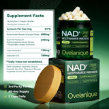 Étiquette du produit Ovelanique NAD : informations claires sur les composants.