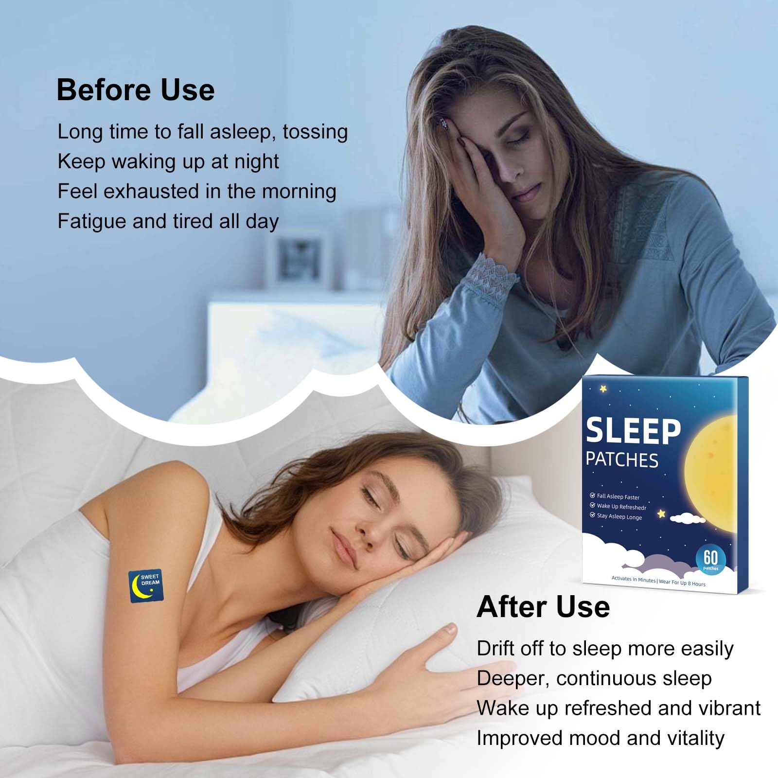 OVICISK patch sommeil: confort nocturne longue durée pour une nuit stable.