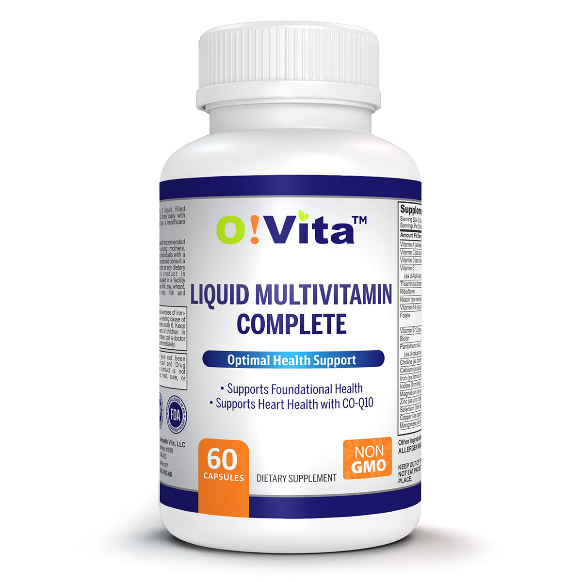 O!VITA Liquid Multivitamin Complete – bouteille prête à l’emploi et pratique.