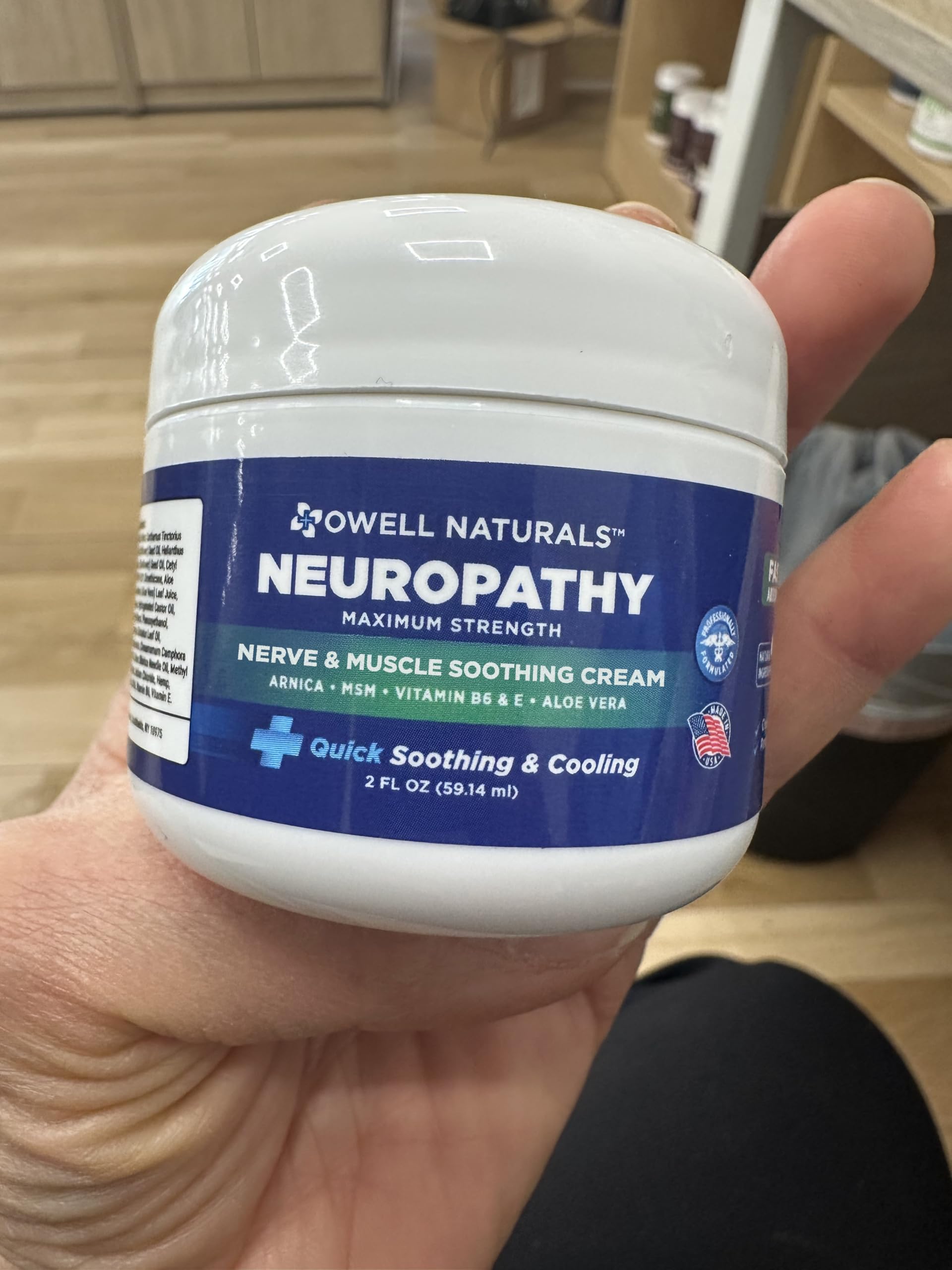 OWELL NATURALS texture légère non grasse pour massage quotidien.