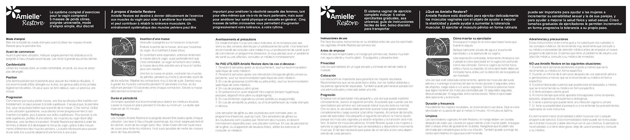 Owen Mumford Amielle Restore guide entretien faciles à suivre.
