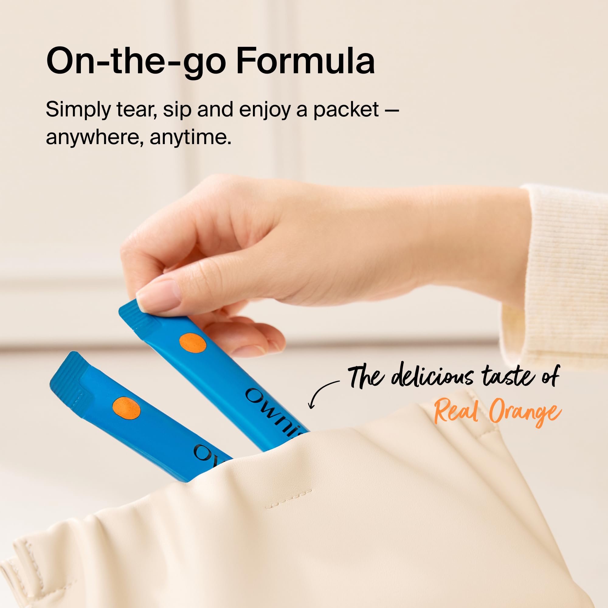 Ownist Triple Collagène Liquide, format pratique et portable idéal en voyage ou au bureau.