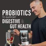 OWYN Pro Elite mélange superaliments verts, chou frisé, épinards et brocoli pour la nutrition.
