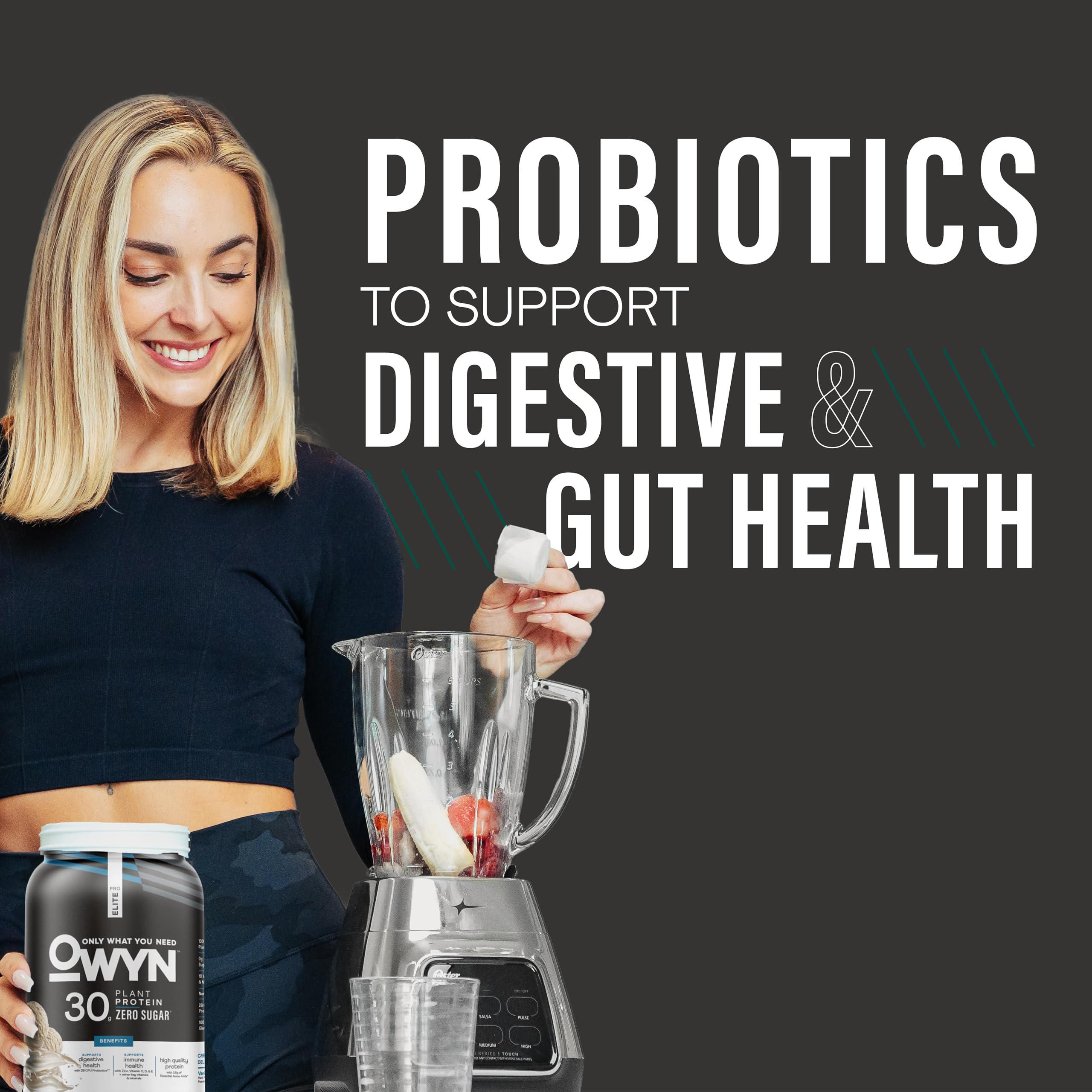 OWYN Pro Elite Vegan Ingrédients Mélange Vert, soutiennent les super-aliments quotidiens