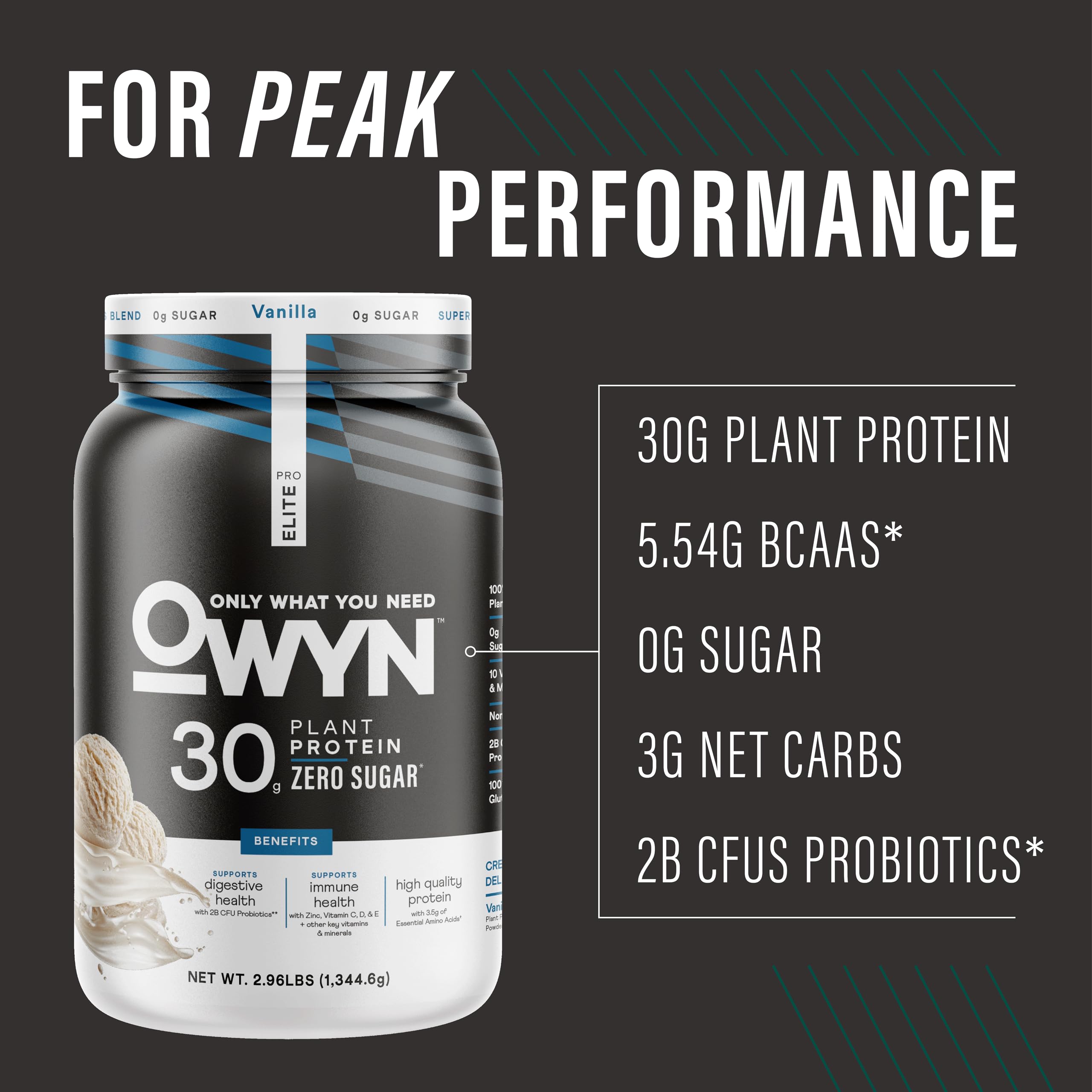 OWYN Pro Elite Vegan Shake Vanille prêt à l'emploi pour séance
