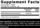 Oxify MSM 1500 mg tablettes : comprimé puissant intégré à votre journée.