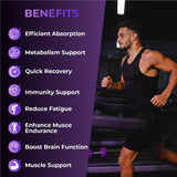 OxyEnergy BCAA Powder, vitamine B6 10 mg, soutien du métabolisme des protéines.