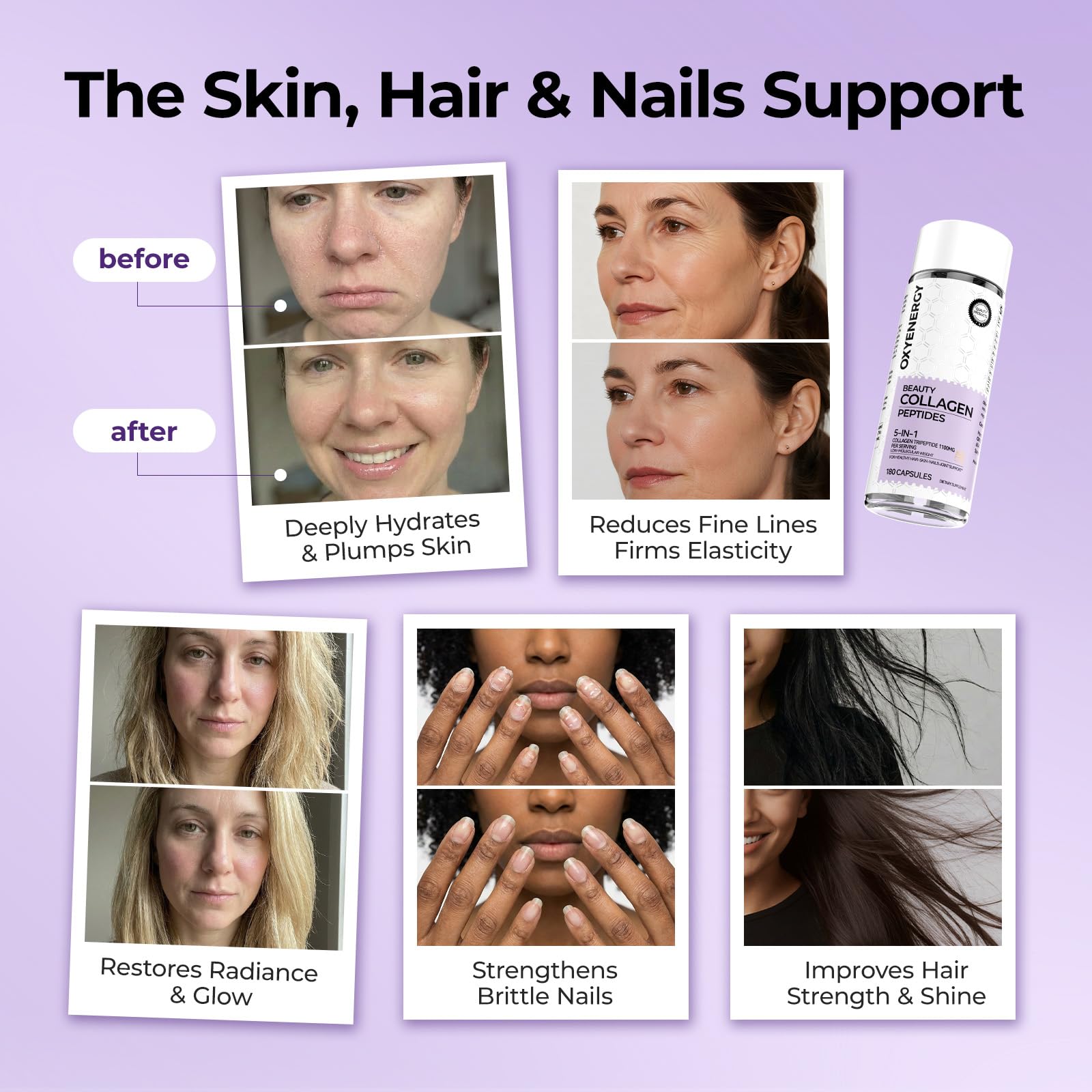 OxyEnergy Collagène : ongles renforcés et moins cassants.