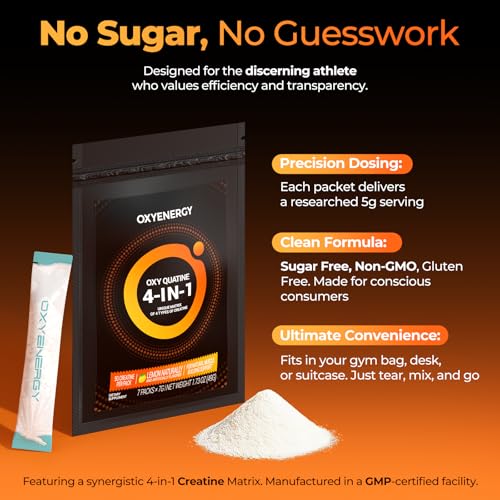 OxyEnergy Créatine Monohydrate: format compact pour sac de sport.