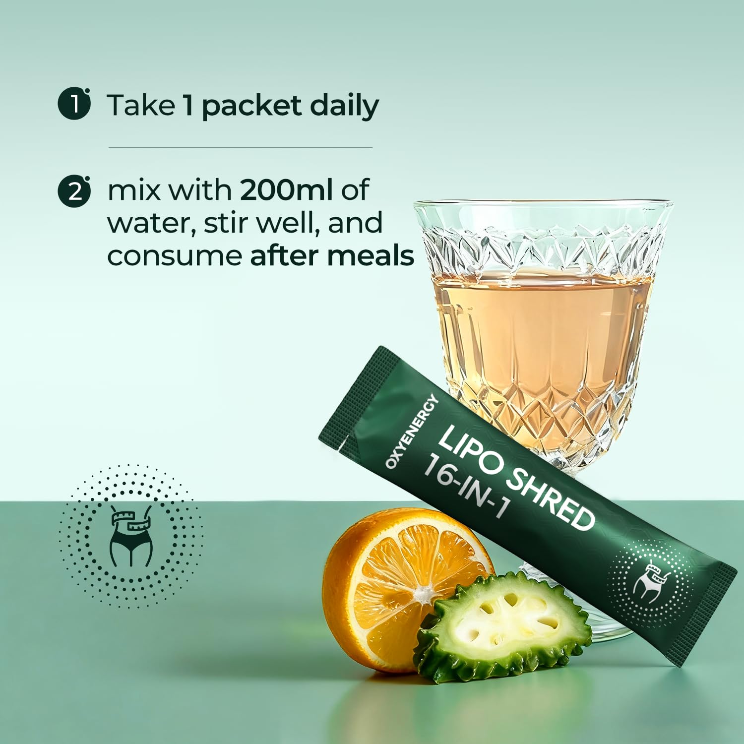 OxyEnergy LIPO Slash, utilisation quotidienne, convient à un rythme de vie actif et sain.