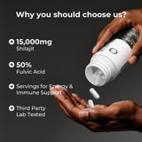 OxyEnergy Shilajit origine Himalaya, qualité naturelle.