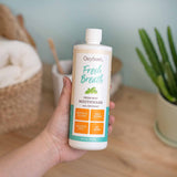 Emballage bouteille menthe fraîche Oxyfresh, conditionnement pratique et informatif.