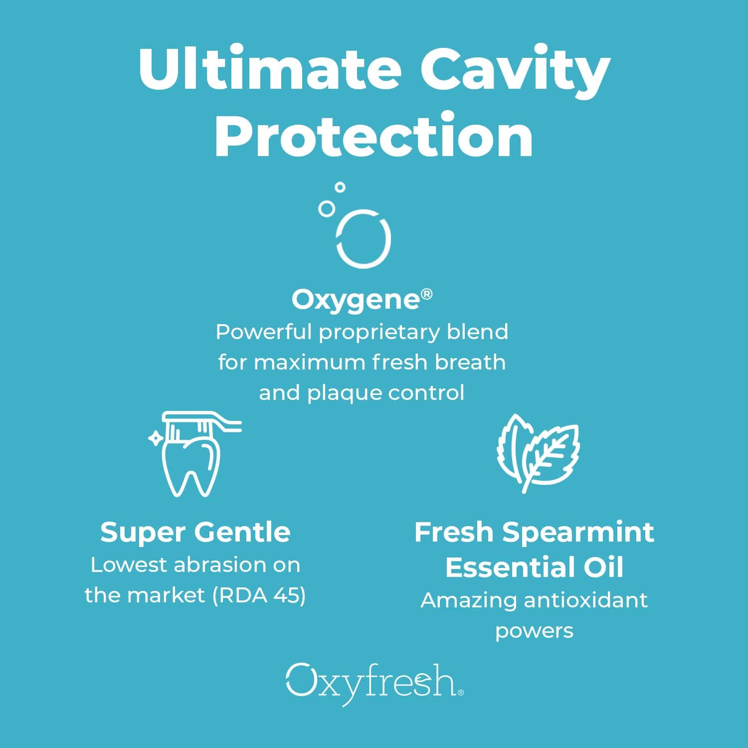 Oxyfresh-pack-triple-dentifrices : lot pratique pour la routine quotidienne.